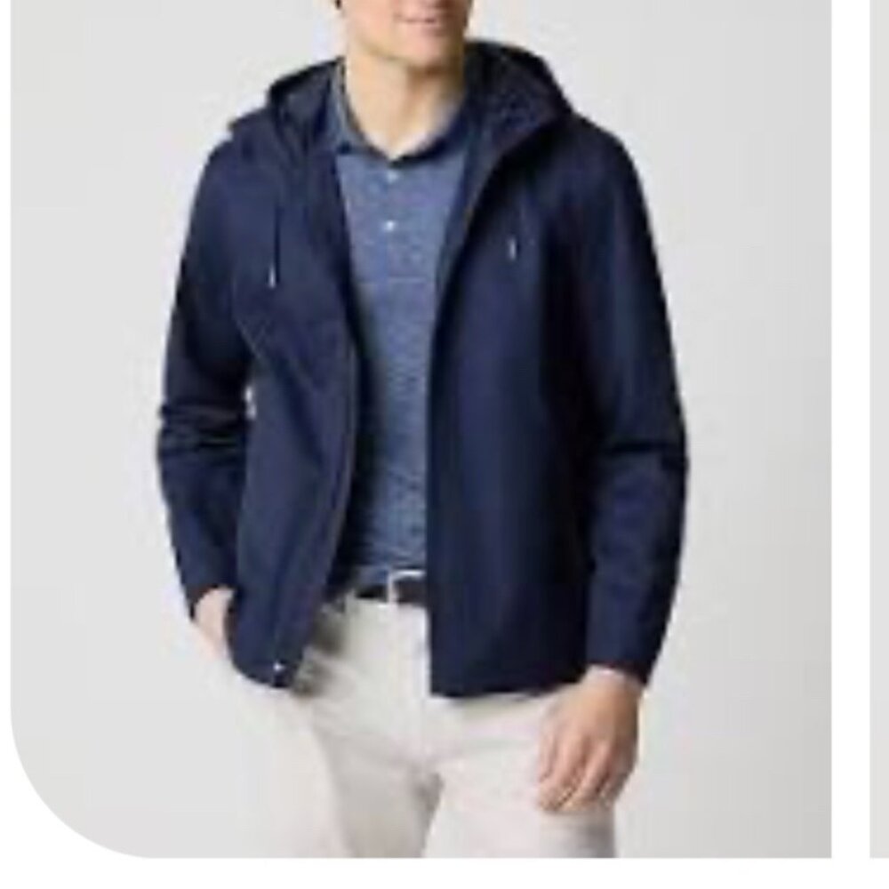 J.Crew light weight hooded jacket‎ navy preppy 90s sz M